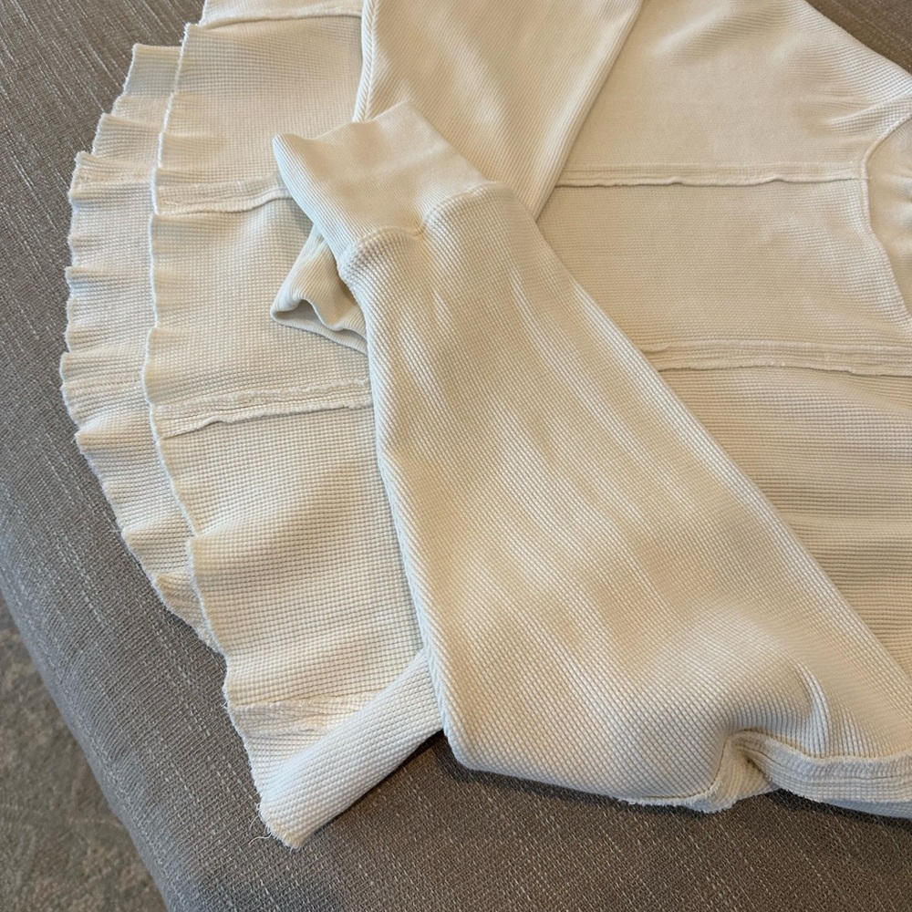 Free People Cream Ribbed Pullover - Picture 7 of 10